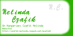 melinda czafik business card